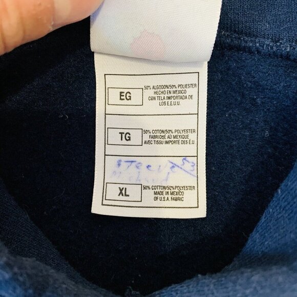 Vintage Fruit Of The Loom Hoddie Mens XL Y2K Skate Road Sign Traffic 90s - Picture 11 of 11